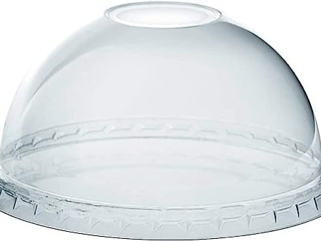 Dome PET Plastic Lids With Straw Slot for 12-24 oz. Cups For Cheap