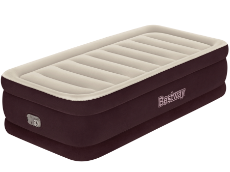 Bestway  Maroon Tritech Airbed Twin 20  with built-in AC pump on Sale