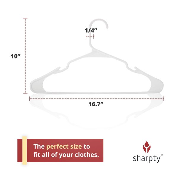 Sharpty White Plastic Hangers | Plastic Clothes Hangers For Discount