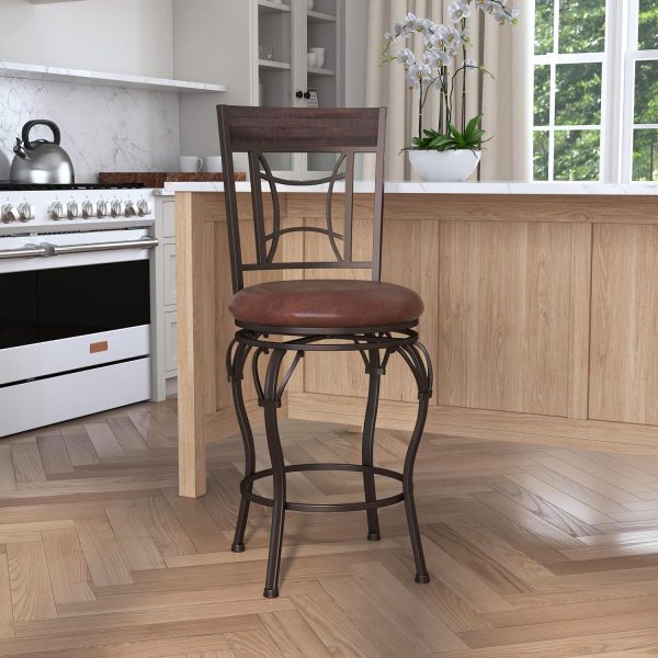 Granada Swivel Metal Counter Stool, 26  High For Discount