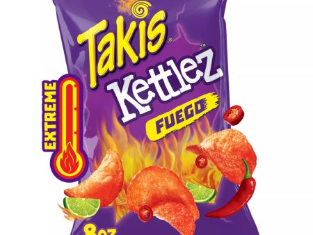 Takis Kettlez Fuego Kettle-Cooked Potato Chips, 8oz Best By: 08 24 24 Sale