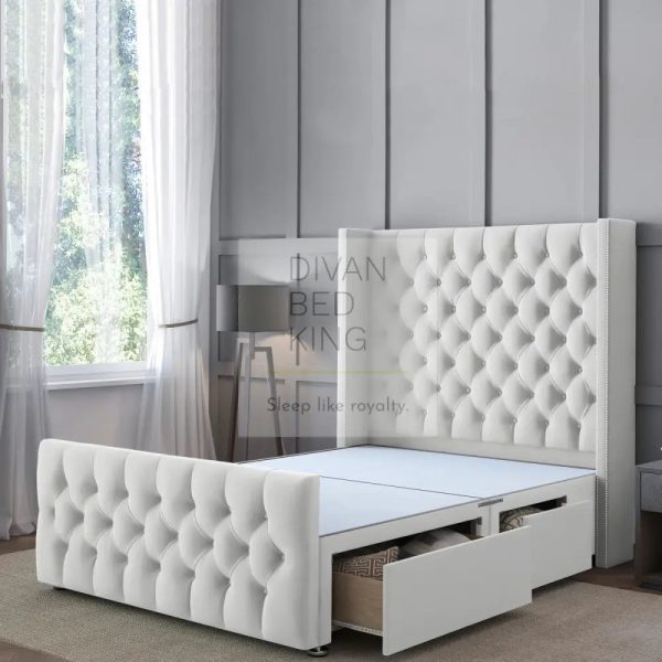 The Sydney Divan Bed Set With Luxury Headboard Hot on Sale