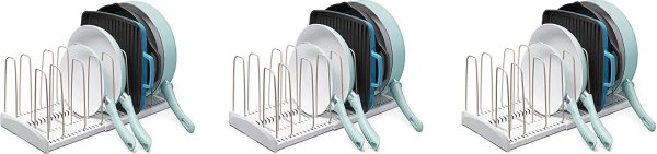 ROOHUA  StoreMore Rack Expandable Cookware organizer, White For Cheap