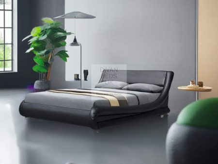 Volo Italian Modern Leather Bed For Sale