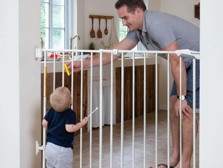 Babelio 34  Extra Tall Baby Dog Gate, White Sale