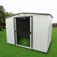 8 X6 Outdoor Storage Shed Garden Tool House with Sliding Door for Backyard Lawn,Patio,Yard(White) Online