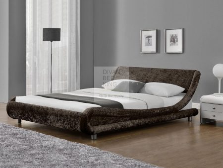 Volo Italian Modern Crushed Velvet Bed Frame For Cheap