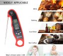 Brinonac Waterproof Digital Oven Meat Food Thermometer with Backlight and Calibration for Smoker,Kitchen, Cooking and BBQ Grill Outdoor-Red For Discount