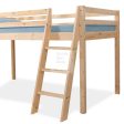 Timothy Slide Kids Pine Wooden Mid Sleeper Cabin Bunk Bed with Ladder For Discount