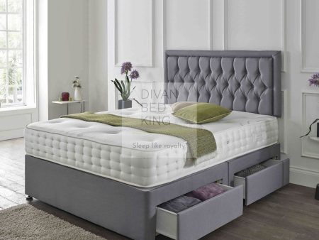 Windsor Divan Bed Set with Button Headboard on Sale