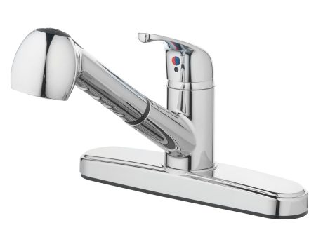 Mainstays Single Handle Kitchen Sink Faucet with Pull-Out Sprayer and Chrome Finish Cheap