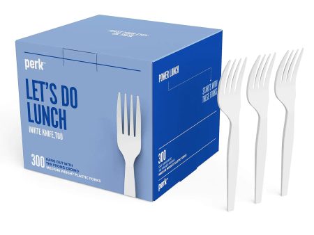 Perk Plastic Forks, 300 Case Discount