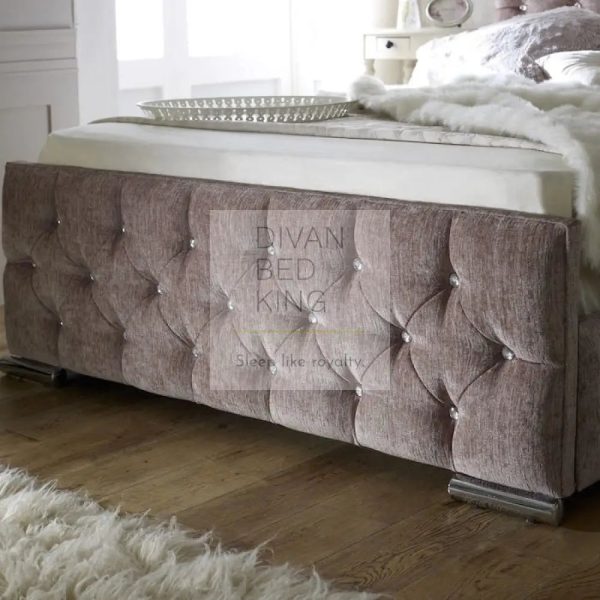 Clara Diamond Fabric Upholstered Bed Frame on Sale