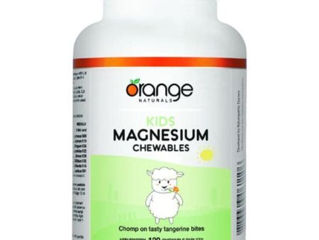 Kids Magnesium Chewables 50mg 120 Chewable Tablets by Orange Naturals Fashion