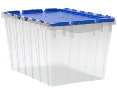 TEKUNLIMITED 66486CLDBL 12-Gallon Plastic Storage KeepBox with Attached Lid, 21-1 2-Inch by 15-Inch by 12-1 2-Inch, Semi Clear on Sale