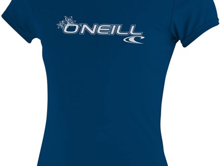 O Neill Wetsuits  Women s Basic Skins Upf 50+ Short Sleeve Sun Shirt on Sale