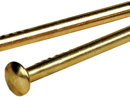 Brass-Plated Escutcheon Pins 3 4  x 16GA For Sale