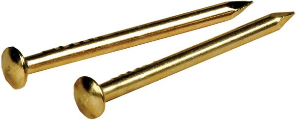 Brass-Plated Escutcheon Pins 3 4  x 16GA For Sale