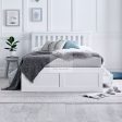 Leonel White Oak Wooden 4 Drawer Storage Bed Frame Fashion