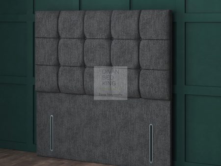 Leya Cube Chenille Design Floor Standing Divan Bed Headboard For Cheap