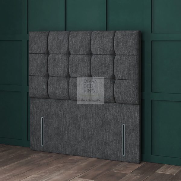 Leya Cube Chenille Design Floor Standing Divan Bed Headboard For Cheap