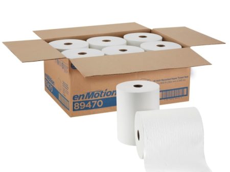 1-Ply Paper Towels, 100% Recycled, 800  per Roll, Pack of 6 Rolls Hot on Sale