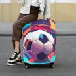 Vibrant Soccer Ball Luggage Cover | Suitcase Covers on Sale