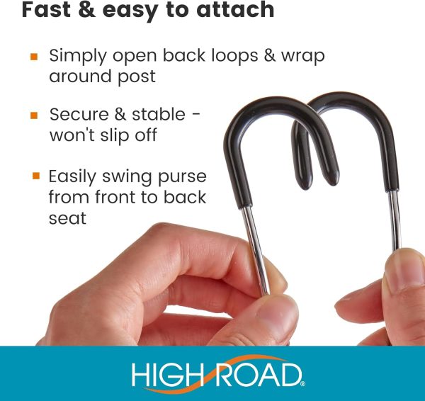 High Road Metal Car Hooks for Purses and Bags, Pack of 6 Online now