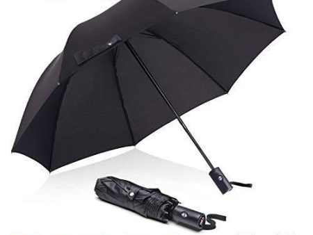 ABCCANOPY Umbrella Compact Rain&Wind Teflon Repellent Umbrellas Sun Protection with Black Glue Anti UV Coating Travel Auto Folding Umbrella, Blocking UV 99.98% (Black) Fashion