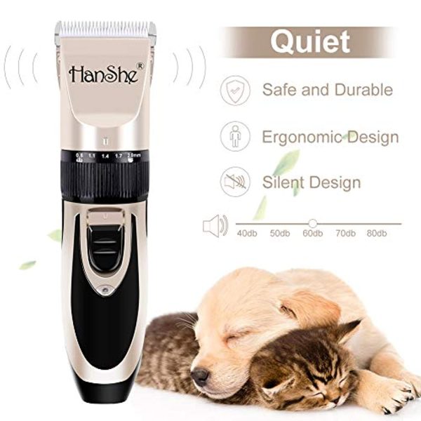 ABTOR Dog Clippers Low Noise Pet Clippers Rechargeable Dog Trimmer Cordless Pet Grooming Tool Professional Dog Hair Trimmer with Comb Guides Scissors Hot on Sale