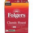 Folgers Classic Roast K-Cup Pods, Medium Roast Coffee, 24 Count, Best By; 5 25 Cheap