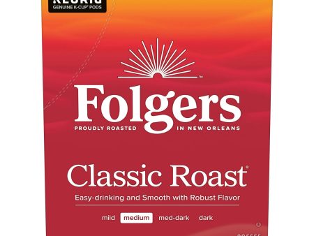 Folgers Classic Roast K-Cup Pods, Medium Roast Coffee, 24 Count, Best By; 5 25 Cheap