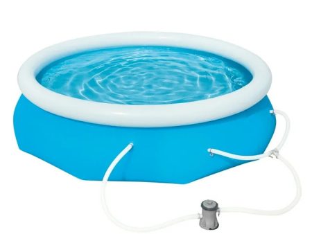 Bluescape Fast Set 10’ x 30” Round Inflatable Soft Sided Above Ground Pool Set Discount