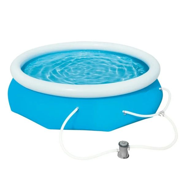 Bluescape Fast Set 10’ x 30” Round Inflatable Soft Sided Above Ground Pool Set Discount