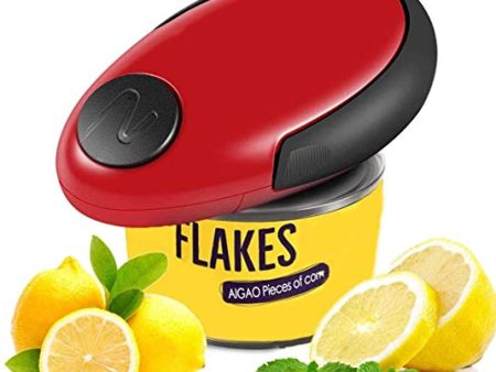 Asingleer Electric Can Openers, Smooth Edge Electric Can Openers Automatic, Restaurant and Kitchen Can Openers, Hand Free Can Openers, Chef  s Best Choice - Mini RED Cheap