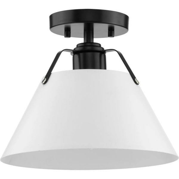 11.1  Modern Craftsman Matte Black Semi Flush Mount Supply