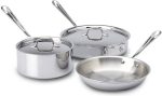 All-Clad D3 Stainless Cookware Set, Pots and Pans, Tri-Ply Stainless Steel, Professional Grade, 10-Piece Online Hot Sale