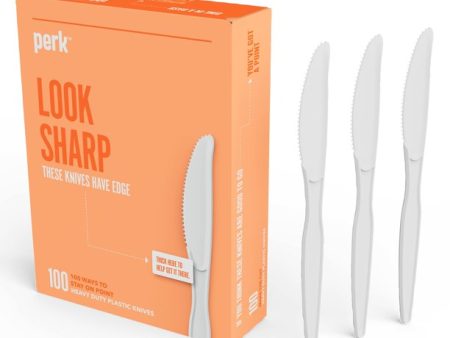 Perk Plastic Knife, 100 Case Supply