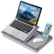 LapGear Ergo Pro Lap Desk with 20 Adjustable Angles, Mouse Pad, and Phone Holder - Gray - Fits up to 15.6 Inch Laptops and Most Tablets - Style No. 49405 Online Hot Sale