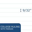 FILLER PAPER 8.5 x11  COLLEGE RULED WITH MARGIN For Sale