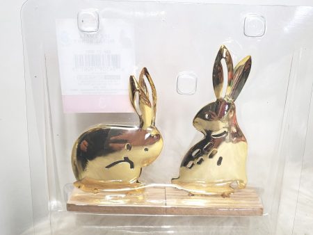 2 pk Small Metal Bunny Supply