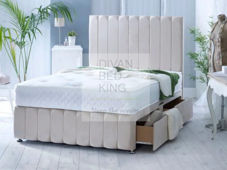 Stourton Divan Bed Set with Tall Button Headboard and Footboard Cheap