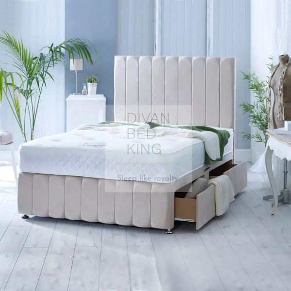 Stourton Divan Bed Set with Tall Button Headboard and Footboard Cheap