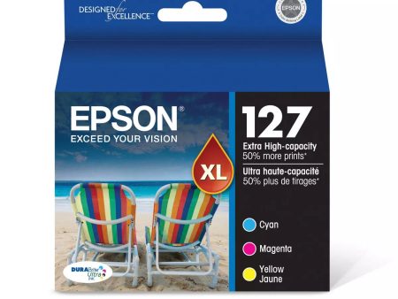 Epson 127XL C M Y 3pk Ink Cartridges - Cyan, Magenta, Yellow Fashion