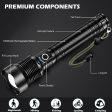 Rechargeable Flashlights 250,000 Lumens, Super Bright LED Flashlight High Lumens with USB Cable, 5 Modes Waterproof Flashlight Powerful Flash Light for Camping Hiking Online Hot Sale