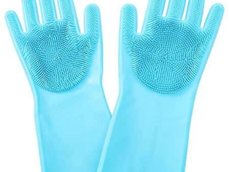 K&K  Pet Grooming Gloves Dog Bathing Shampoo Massage Gloves Silicone Hair Removal for Dogs Cats with Long & Short Fur, Soft Spiky Scrubber Waterproof (2 Pack) Discount