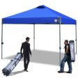 ABCCANOPY 10×10 Canopy Tent Pop Up Beach Canopy Portable Shade Canopy Instant Folding with Wheeled Carry Bag, White (SC Canopy top Royal Blue) Online Sale