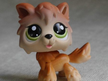 TOP Satisfied Brown Wolf Dog Pubby #2141 Action Figure LPS mini LITTLEST PET SHOP 2  Fast Ship on Sale