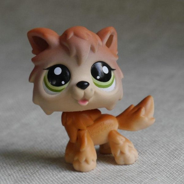 TOP Satisfied Brown Wolf Dog Pubby #2141 Action Figure LPS mini LITTLEST PET SHOP 2  Fast Ship on Sale