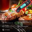 Brinonac Waterproof Digital Oven Meat Food Thermometer with Backlight and Calibration for Smoker,Kitchen, Cooking and BBQ Grill Outdoor-Red For Discount